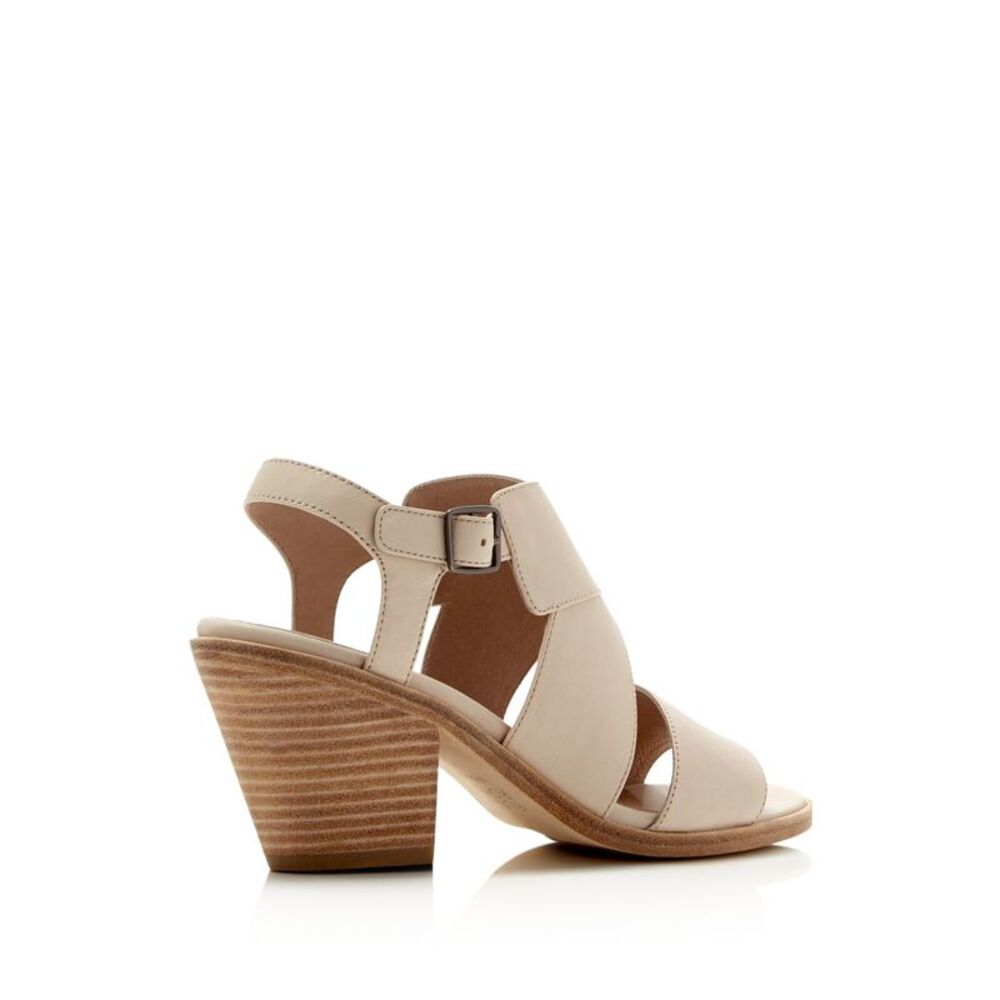EILEEN FISHER Womens Beige Carat Round Toe Block Heel Leather Slingback Sandal 9 - Picture 3 of 3
